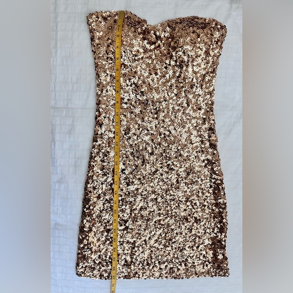Gold Sequin Dress Size S .Party - Picture 5 of 7